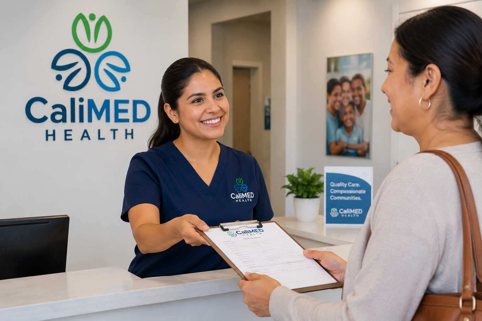 CaliMed clinic reception — welcoming care for families across Greater Los Angeles